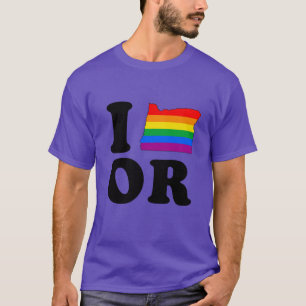 I LIEBE-HOMOSEXUELLES OREGON T-Shirt