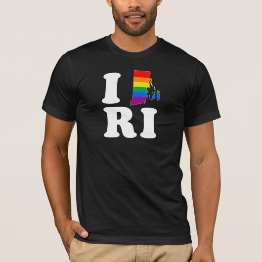 I LIEBE HOMOSEXUELLES RHODE ISLAND - WEISS - .PNG T-Shirt (Vorderseite)