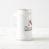 I Liebe Honduras Diving Bierglas (Vorderseite Links)