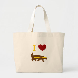 I Liebe Honey Badger Jumbo Stoffbeutel