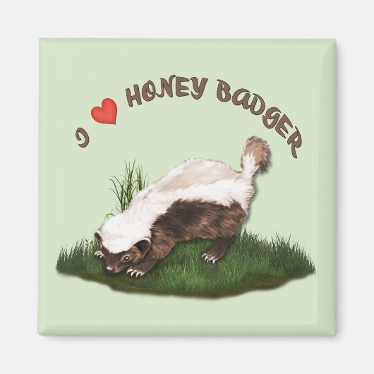 I Liebe Honey Badger Magnet (Vorne)