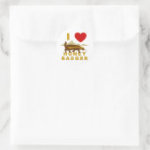 I LIEBE HONEY BADGER RUNDER AUFKLEBER (Tasche)