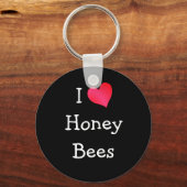I Liebe Honey Bees Schlüsselanhänger (Vorderseite)