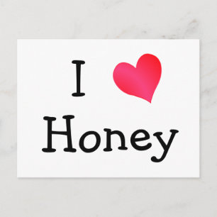 I Liebe Honey Postkarte