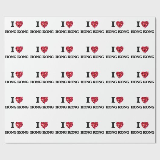 I Liebe Hong Kong Geschenkpapier (Flach)