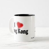 I Liebe Hong Kong Zweifarbige Tasse (Vorderseite Links)