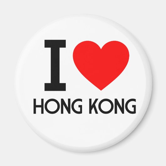 I Liebe Hongkong Magnet (Vorne)