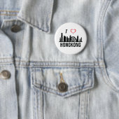 I Liebe Hongkong Skyline Hongkong Südostasien Button (Beispiel)