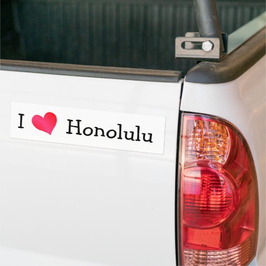 I Liebe Honolulu Autoaufkleber (Auf Lkw)