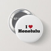 I Liebe Honolulu Hawaii Button (Vorne & Hinten)