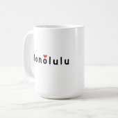 I Liebe Honolulu Kaffeetasse (Vorderseite Links)