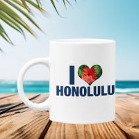 I Liebe Honolulu Niedliche hawaiianische Hibiskus