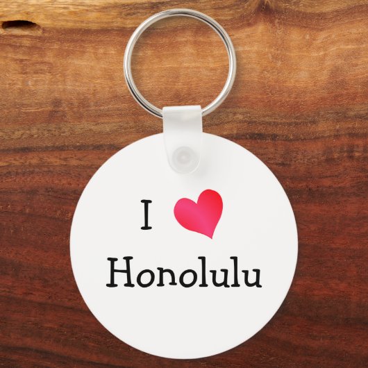 I Liebe Honolulu Schlüsselanhänger (Vorderseite)