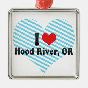 I Liebe Hood River ODER Ornament Aus Metall