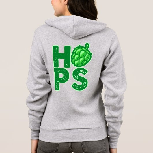 I Liebe Hopfen in Handbäumen Hoodie (Rückseite)