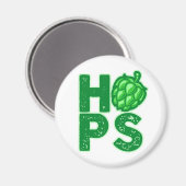 I Liebe Hopfen in Handbäumen Magnet (Vorderseite/Rückseite)