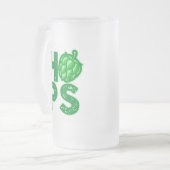 I Liebe Hopfen in Handbäumen Mattglas Bierglas (Vorderseite Links)