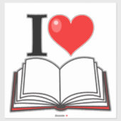 I Liebe Hörbücher und Bibliothekarisches Lesen Aufkleber (Blatt)