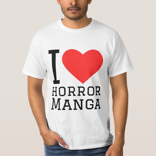 I Liebe Horror Manga T-Shirt (Vorderseite)