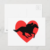 I Liebe Horseracing Postkarte (Vorne/Hinten)
