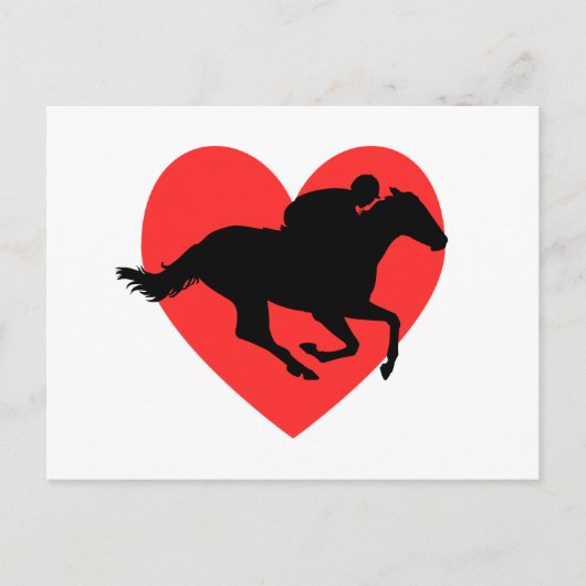 I Liebe Horseracing Postkarte (Vorderseite)