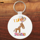 I LIEBE HORSES SCHLÜSSELANHÄNGER (Vorderseite)