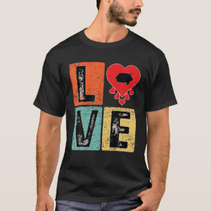 I Liebe Horseshoe Crab Animal Lover Valentinstag T-Shirt