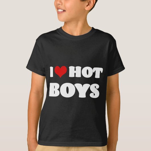 I Liebe Hot Boys I Herz Hot Boys T-Shirt (Vorderseite)