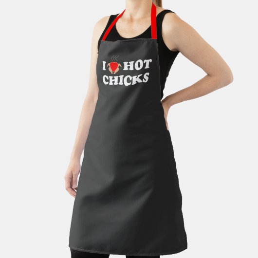 I Liebe Hot Chicks | Funny GRILLEN Schürze (InSitu)