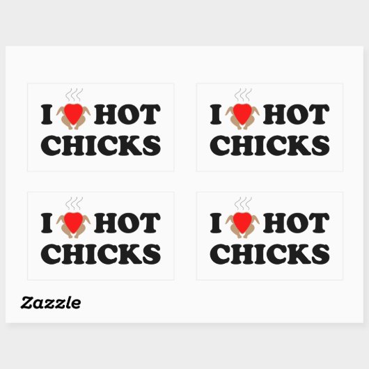I Liebe Hot Chicks | Funny Sticker Set (Blatt)