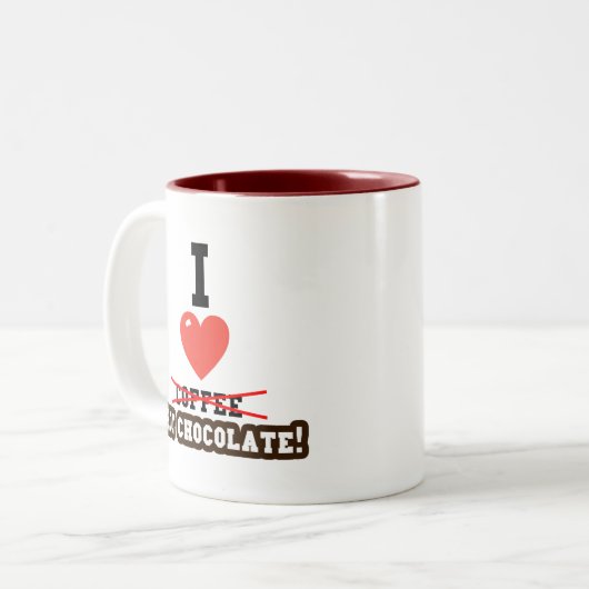 I Liebe Hot Chocolate Tasse (Vorderseite Links)