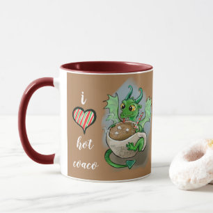 I LIEBE hot Coco Baby Dragon Weihnachten Tasse