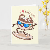 I Liebe Hot Cocoa Karte (Gelbe Blume)
