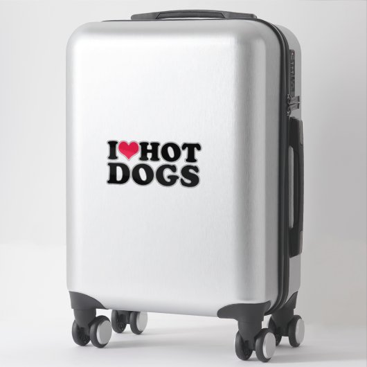 I Liebe Hot Dogs Aufkleber (Koffer)