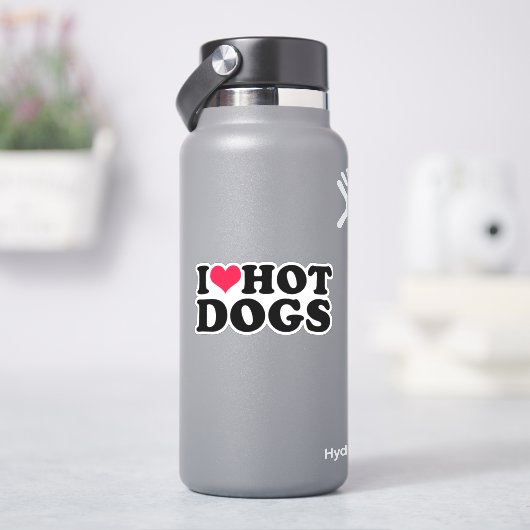 I Liebe Hot Dogs Aufkleber (HydroFlask)