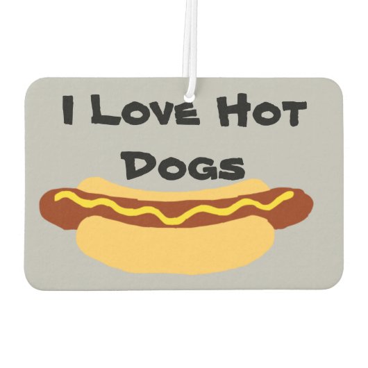 I Liebe Hot Dogs Autolufterfrischer (Rückseite)