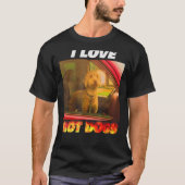 I Liebe Hot Dogs Funny T-Shirt (Vorderseite)