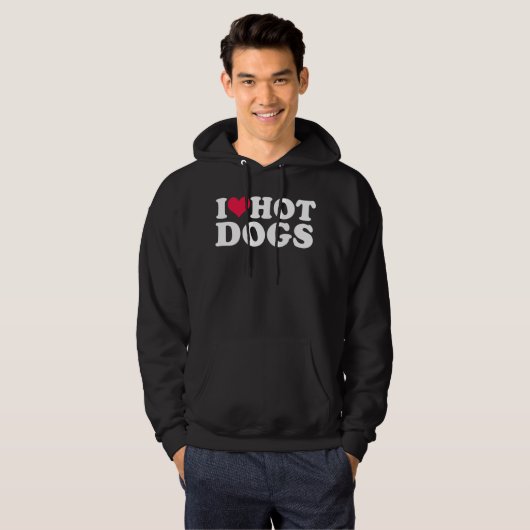 I Liebe Hot Dogs Hoodie (Vorne ganz)
