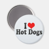 I Liebe Hot Dogs Magnet (Vorderseite/Rückseite)