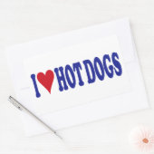 I Liebe Hot Dogs Rechteckiger Aufkleber (Umschlag)