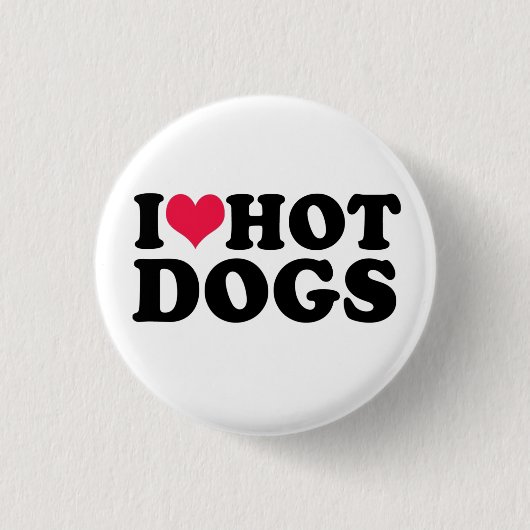 I Liebe Hot Dogs Sweatshirt Button (Vorderseite)