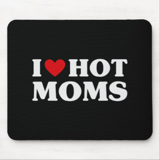 I Liebe Hot Mamas Red Heart Liebe Mamas Spaß Mousepad