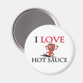 I Liebe Hot Sauce Magnet (Vorderseite/Rückseite)