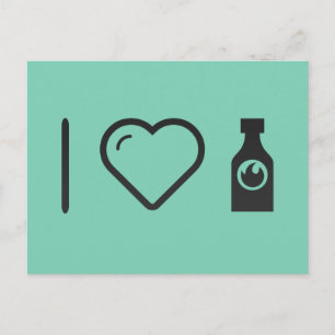 I Liebe Hot Sauce Postkarte