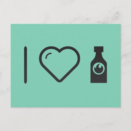 I Liebe Hot Sauce Postkarte (Vorderseite)