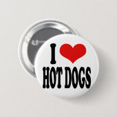 I Liebe-Hotdogs Button (Vorne & Hinten)