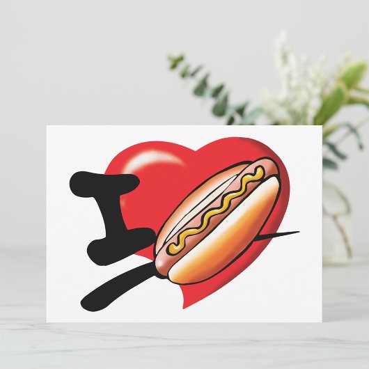 I Liebe Hotdogs Einladungen