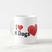 I Liebe-Hotdogs Kaffeetasse (Vorderseite Links)