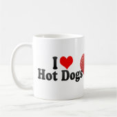 I Liebe-Hotdogs Kaffeetasse (Links)
