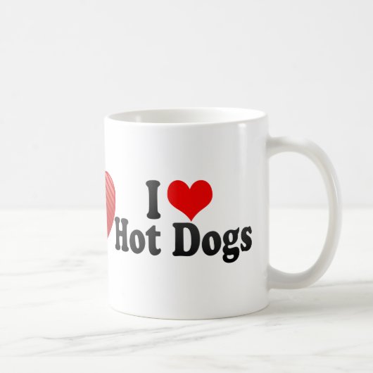 I Liebe-Hotdogs Kaffeetasse (Rechts)
